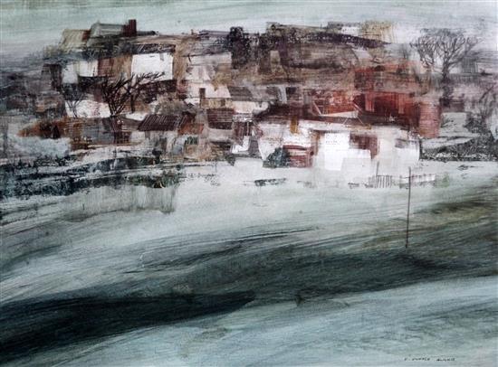 Frederick Donald Blake (1908-1997) Hillside town 13 x 18in.